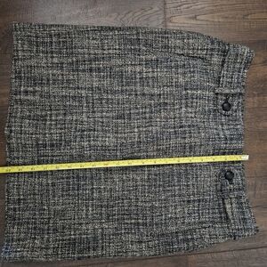 Banana Republic Black and Cream Tweed Skirt
